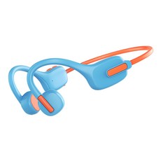 x12兒童專用耳機帶8G內存下載閱讀頭戴式學生骨傳導運動耳機, x12藍色【ipx5+無內存】, 如圖所示