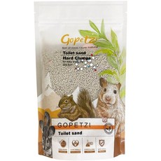 gopetzi 凝結廁砂 小動物/寵物鼠/倉鼠適用 洗澡/鼠浴/鼠沙, 1個, 灰