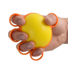 로이윙 실리콘 손 손가락 그립 강화 운동기구 악력볼, 옐로우 (15kg), 1개