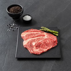 선명한 마블링 3등급 등심 구이용 소고기 암소 한우 꽃등심 한우구이 스테이크, 2개, 100g