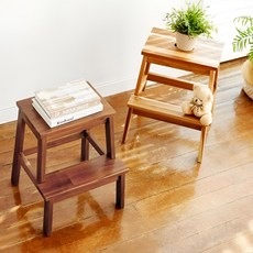 더준 원목 스텝 스툴 의자, 네추럴