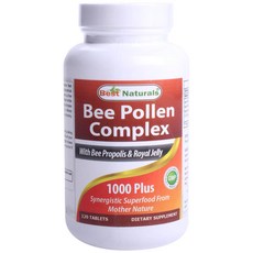 Best Naturals 蜂花粉蜂膠蜂王乳複合錠, 1個, 120 件