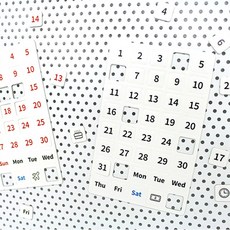 숫자 요일 자석 보드학습 일정관리 냉장고부착 교육용 세트, 검정 (59273)