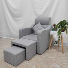 패디 시술대 네일 받침대 네일샵 가구 의자 침대, 1개, 그레이화이트/수동3단계