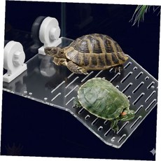 수생 파충류 사육장 투명 아크릴 육지 공간 거북이 휴식 공간 계단형 플랫폼 장식, 1개, 상세페이지 참조g, 거북이 쉼터-S