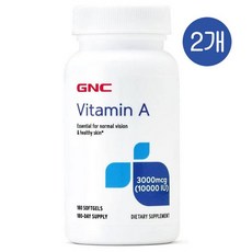 GNC 비타민A 10000IU 180캡슐 x 2통, 2개, 180정
