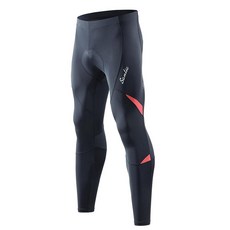 Santic 남성용 사이클링 팬츠 4D 패딩 반사 레깅스 바이크 타이트 봄 야외 자전거 라이딩용 블랙 레드 162697