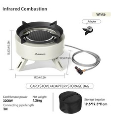 BRS-K007 캠핑 가스 스토브 2200W 고출력 적외선 카드 휴대용 경량 분리형 버너 야외 피크닉 하이킹, 02 K007-A