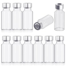 주사용 3ml 유리 바이알 자가 주입 포트 포함 투명 밀봉 주입용 빈 바이알 (50 3ml) 189404