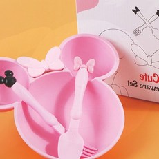 유아 이유식 식판 귀요미 캐릭터 어린이 식기 준비, 1개, 4귀요미식기-민트, 4귀요미식기-민트