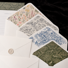 [무해해] 프리미엄 엔티크 편지지 + 편지봉투 + 실링 왁스 스티커 세트, 4팩, 4종 세트