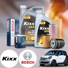 벤츠 스마트 450 가솔린 킥스 GX5 SQ 5W30 엔진오일필터세트 3리터