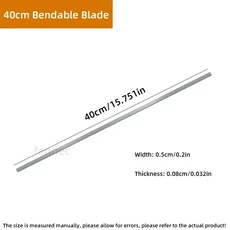 전기 가열 나이프 커터 블레이드 직선형 굽힘 슬롯 도구 (핫 머신 액세서리용) 아크/삽/날카로운 모양, 14 40cm Bendable Blade