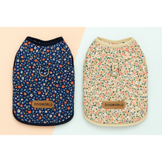 도그월드 강아지 하네스 안감털 겨울 할매조끼, 베이지, 1개