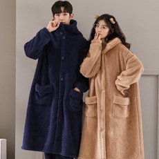 男款浴袍浴袍睡袍浴衣睡衣浴巾長款睡袍珊瑚絨睡袍浴袍女秋冬季可愛加絨加厚保暖睡衣男士加厚法蘭絨長款睡