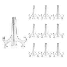 맑은생활 앤티크 투명 액자 접시 받침대, 10개