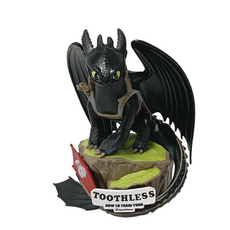 野獸王國 馴龍高手 夜煞恐龍 無牙仔 沒牙仔公仔手辦模型桌面擺件, 1個, 無牙(彩盒裝）