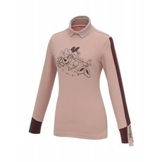 디즈니골프 디즈니골프 여성 소매 배색 긴팔 카라 티셔츠 DM3LTS007