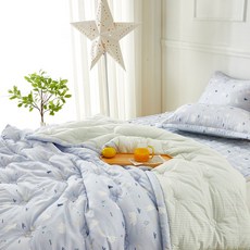 꿀팡 허니베어 차렵이불, 01. 싱글SS 단품, 02. 블루그레이