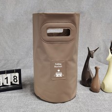 휴대용 접이식 버킷 야외 20L 가방 방수 액세서리 캠핑 여행 용품 낚시 보관, Khaki 15L
