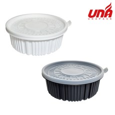 고밀폐 블랙 220파이 소 100개 세트 탕용기 대한민국 배달용기 1등 유나팩 오늘간데이, 1세트, 100세트