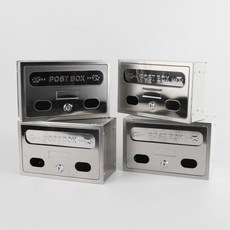 스텐 다세대 우편함 우체통 오피스텔 상가 빌라 우편물 6종, 호실스티커