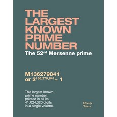 (영문도서) The largest known prime number: The 52nd Mersenne prime Paperback, Ninety Three, English, 9786501195544