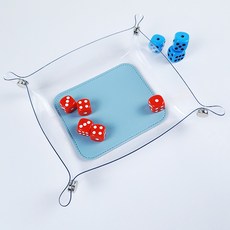 [보드엠] 투명 주사위 트레이 블루, 1개