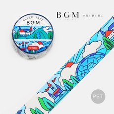 BGM 哥德玻璃系列透明膠帶-城市之森 CSG012 日本進口PET膠帶, 1個