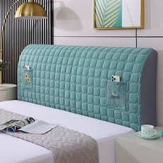 침대 헤드커버 커버 헤드쿠션 패브릭 쿠션, 1개, 그린 두꺼운 코듀로이