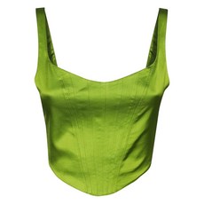 에르마노설비노 코르셋 스타일 크롭 탱크 탑