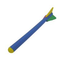 泡棉火箭玩具，戶外兒童安全發射玩具，輕巧耐用，色彩鮮豔, 90cm火箭, 1個