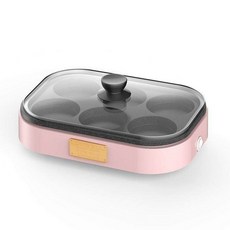 계란팬 프라이팬 가정용 인덕션 호환 코팅 미니후라이팬 밀가루 쌀가루 - 뚜껑이 있는 모델, 1개, 1cm