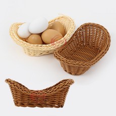 퍼니 땅콩 미니라탄바구니 달걀바구니, 브라운 (CG84358), 브라운 (CG84358), 1개