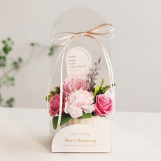 라일라 비누꽃 카네이션 로즈 화분 핸들캐리어 선물 세트 어버이날 스승의날 가정의달 기념일, 라벤더, 1개 라벤더, 1개