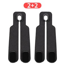 자동차 후크걸이 2+2 듀얼후크 헤드레스트 고리 휴대폰 거치 가방 걸이, 검정색, 4개