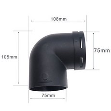 차량용 무시동 히터 플라스틱 L자형 에어 파이프 엘보 콘센트 커넥터 베바스토 Eberspaacher용 75mm 60mm 5KW D4 2KW D2, 1개