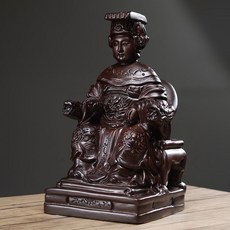 黑檀木 花梨木 媽祖 神像 擺件 整木精雕, 如圖所示, 1個