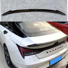 현대 아반떼 기본 옵션 7 차량 스포일러 트림 20-23 ABS 소재 광택 블랙 테일박스 리드 호환, glossy 블랙