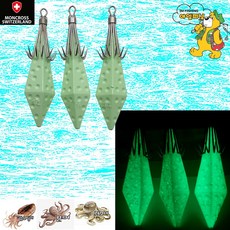 [아엠피싱]몽크로스 에기프리 A타입 다이아몬드형 바늘 봉돌애자 3PCS/EGI FREE DIAMOND A/ 주꾸미 문어 갑오징어 한치, 14호