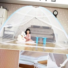 가정용 대형 침대 모기장 간편 설치 접이식 텐트형 방충망 여름 해충 차단 통풍, 2-3인용 원터치(150X200)