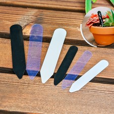 簡約花牌，盆栽植物標籤，園藝裝飾，多色可選，耐用材質，方便管理, 【大號】白色, 單支,亮面 PVC