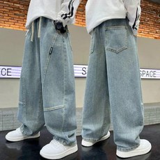 第2代 男童牛仔褲 春秋休閒褲 韓版寬褲