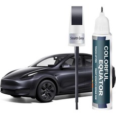 Tesla Model Y3XS용 터치업 페인트 자동차 펜 스크래치 수리 투인원 깊은 스크래치를 위한 프리미엄 리무버 0.4 floz 스텔스 그레이, Stealth Grey(PN01)