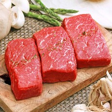 미트윈 소고기 GF등급 우둔살 중량 정형선택 소포장 냉동, 1kg, 1개, 스테이크, (100g)