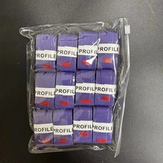 12개입 테니스 오버그립 땀 흡수 배드민턴 라켓 핸드 글루 그립 PU 논슬립, 4)12PC-Purple