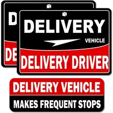 배달 드라이버 자동차 자석 - 드라이버를 위한 플렉스 마그네틱 표지판 반사 내후성 11.8 x 8.1인치, Black / Red, 1개