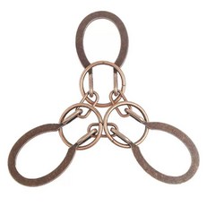 지혜의고리 감옥 퍼즐 고리 도금 게임 브레인 골든 자물쇠 퀘스트 두뇌, 1개, 삼연 마굽 잠금 고난이도, 1피스