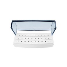30 구멍 치과 소독 상자 플라스틱 Burs 드릴 다이아몬드 살균 파우치 케이스 홀더 블록 도구 악기, [06] White