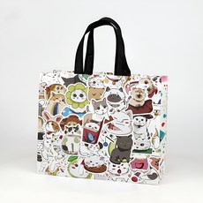 그래피티 쇼퍼백, 10개, 화이트캣츠 32*27*10cm